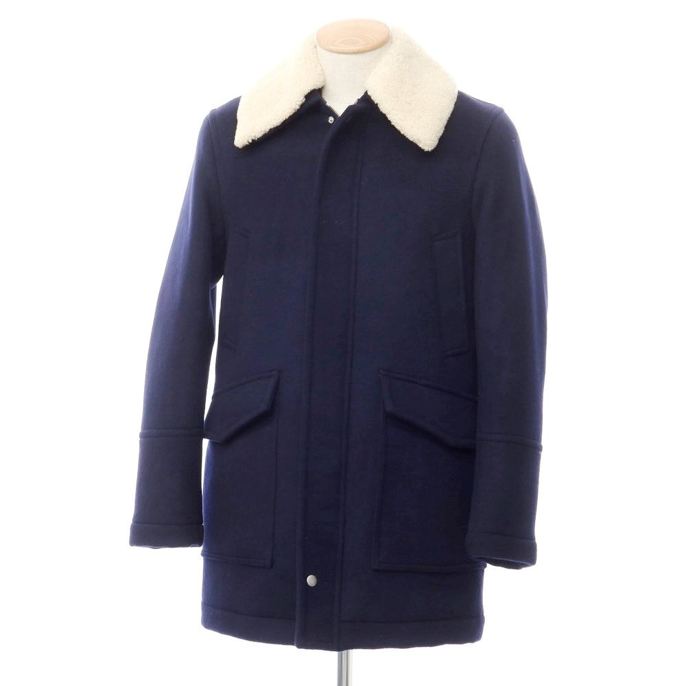 [Used] Journeyman Melton Wool Boa Field Coat Navy [Size S] [NVY] [A/W] [Condition Rank A] [Men&