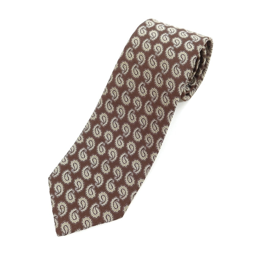 [Used] ISAIA Paisley 7FOLD Silk Tie Brown [BRW] [S/S/A/W] [Condition Rank B] ​​[Men&