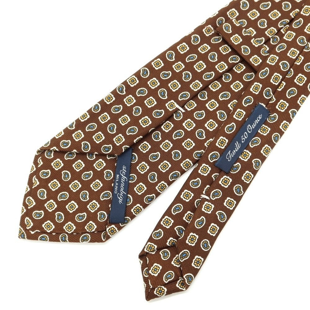 【中古】ステファノ ビジ stefano bigi 小紋柄ネクタイ
 ブラウン【BRW】【S/S/A/W】【状態ランクB】【メンズ】
【769779】