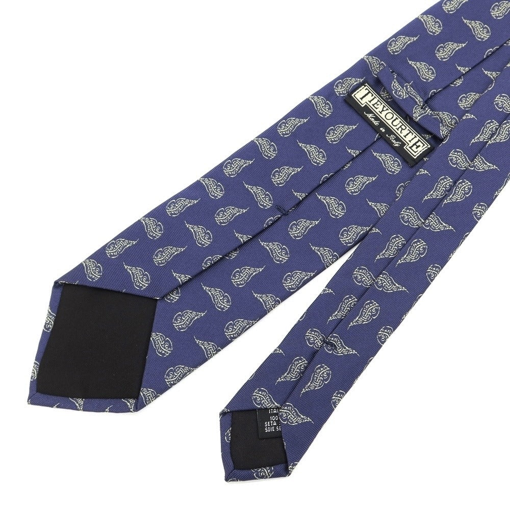 【中古】タイユアタイ TIE YOUR TIE 小紋柄ネクタイ
 ネイビーxライム【NVY】【S/S/A/W】【状態ランクB】【メンズ】
【769783】