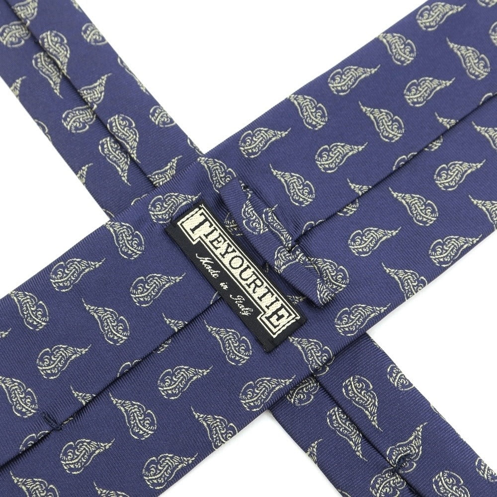 【中古】タイユアタイ TIE YOUR TIE 小紋柄ネクタイ
 ネイビーxライム【NVY】【S/S/A/W】【状態ランクB】【メンズ】
【769783】