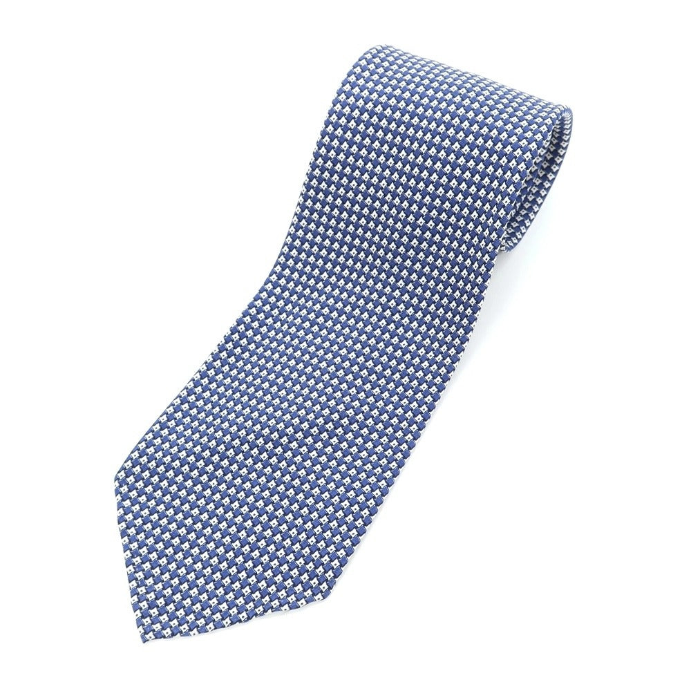 [Used] Cesare Attolini Printed Quattro Pieghe Silk Tie Navy x White [NVY] [S/S/A/W] [Condition Rank B] ​​[Men&