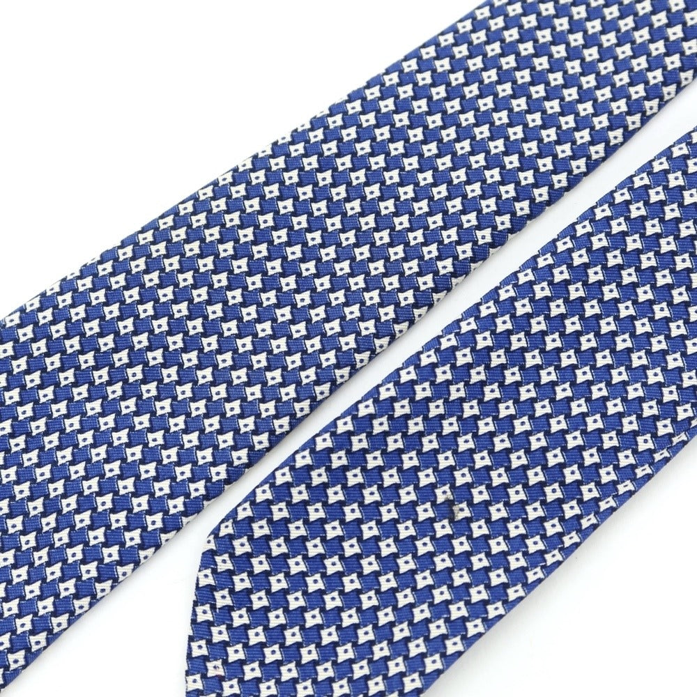 [Used] Cesare Attolini Printed Quattro Pieghe Silk Tie Navy x White [NVY] [S/S/A/W] [Condition Rank B] ​​[Men&