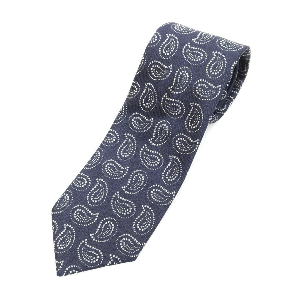 [Used] Makers Shirt Kamakura Paisley pattern necktie
 Dark Navy x White [NVY] [S/S/A/W] [Condition Rank B] ​​[Men&