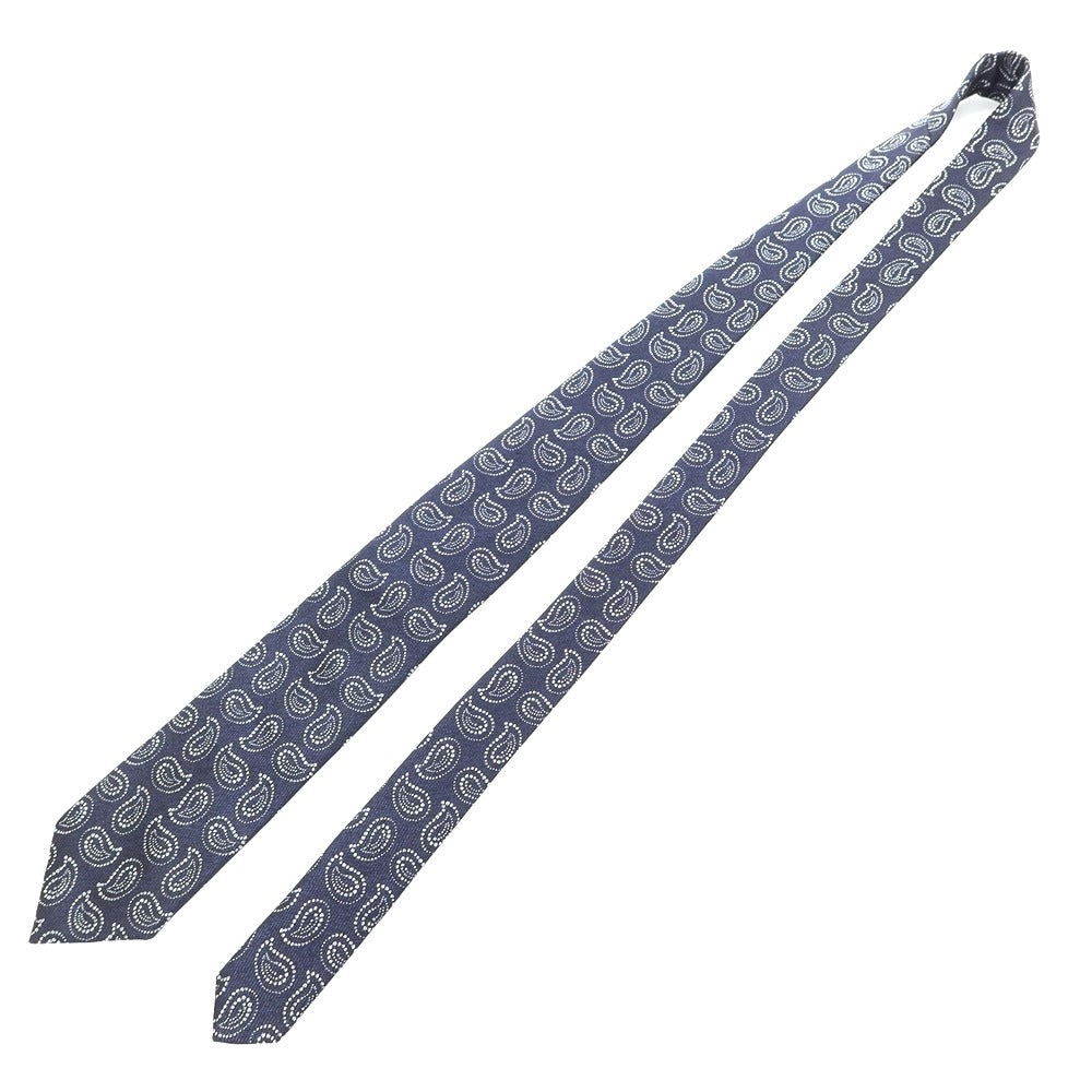 [Used] Makers Shirt Kamakura Paisley pattern necktie
 Dark Navy x White [NVY] [S/S/A/W] [Condition Rank B] ​​[Men&