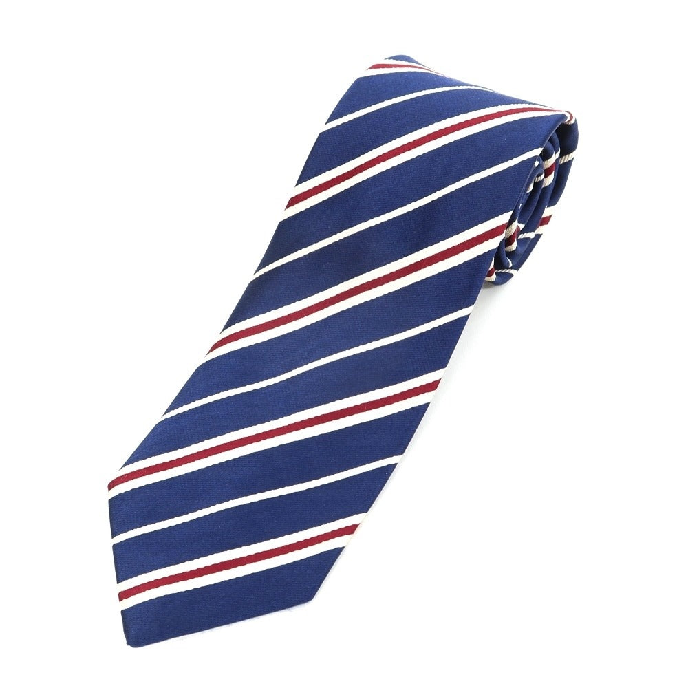 [Used] Gotairiku Striped 3-fold Silk Necktie Navy [NVY] [S/S/A/W] [Condition Rank B] ​​[Men&