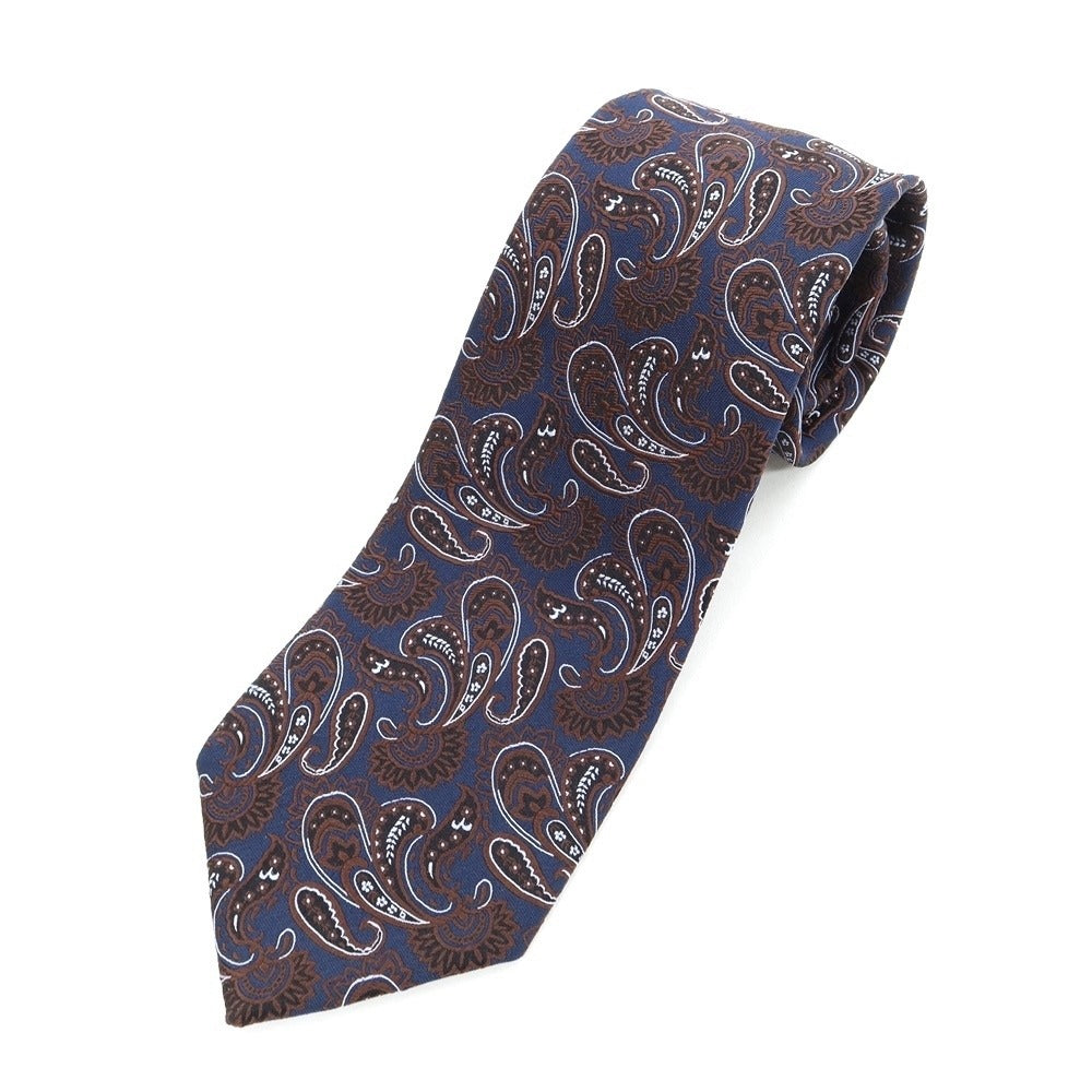【中古】ゴタイリク gotairiku ペイズリー柄ネクタイ
 ネイビーxブラウン【NVY】【S/S/A/W】【状態ランクB】【メンズ】
【769781】