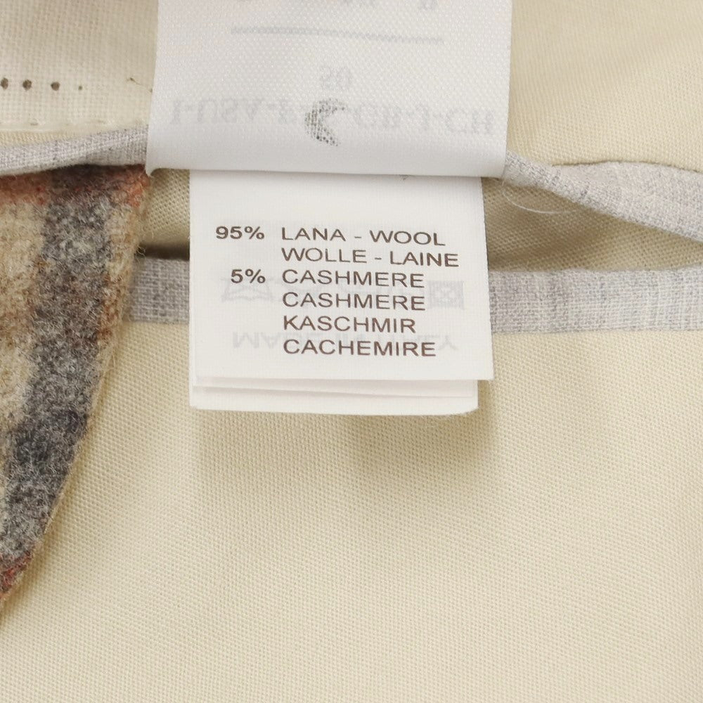 [Used] Brunello Cucinelli wool cashmere check jacket, beige x coral [Size 50] [BEI] [A/W] [Condition Rank B] ​​[Men&