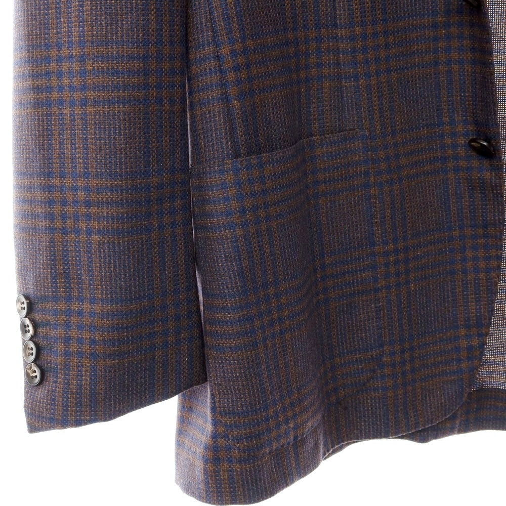 [Used] Sartorio wool check tailored jacket, navy x brown [size 50] [NVY] [A/W] [Condition rank B] ​​[Men&