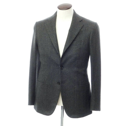 [Used] Sartorio wool herringbone tailored jacket, forest green x black [Size 48] [GRN] [A/W] [Condition Rank B] ​​[Men&