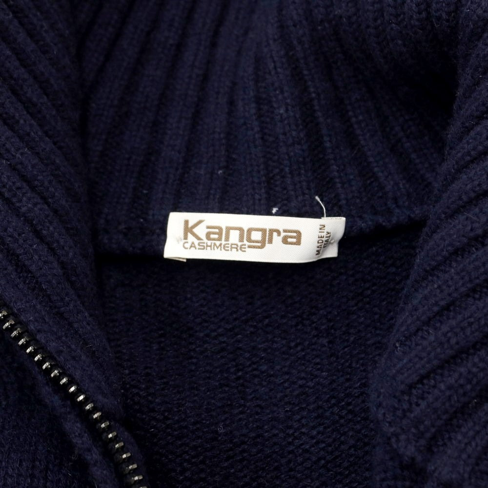 [Used] Kangra Mid-gauge cashmere stand-up collar knit cardigan, navy [Size 52] [NVY] [A/W] [Condition Rank C] [Men&