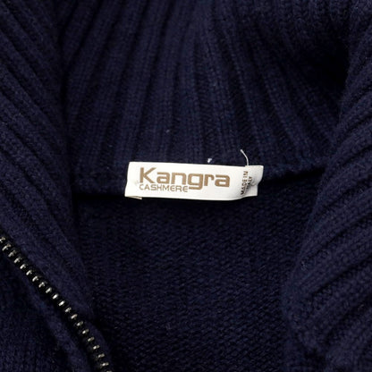 [Used] Kangra Mid-gauge cashmere stand-up collar knit cardigan, navy [Size 52] [NVY] [A/W] [Condition Rank C] [Men&