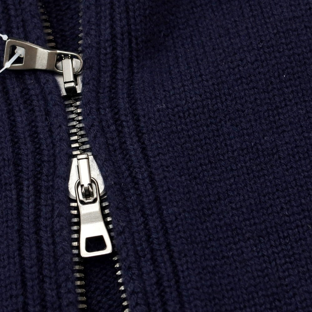 [Used] Kangra Mid-gauge cashmere stand-up collar knit cardigan, navy [Size 52] [NVY] [A/W] [Condition Rank C] [Men&