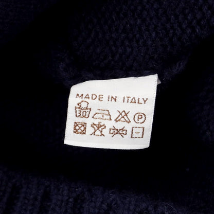 [Used] Kangra Mid-gauge cashmere stand-up collar knit cardigan, navy [Size 52] [NVY] [A/W] [Condition Rank C] [Men&