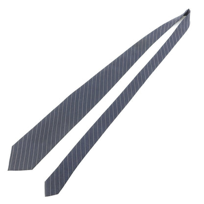 [Used] Luciano Barbera Striped 3-fold Silk Tie Navy Grey [GRY] [S/S/A/W] [Condition Rank C] [Men&