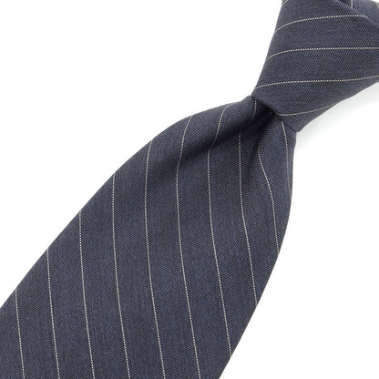 [Used] Luciano Barbera Striped 3-fold Silk Tie Navy Grey [GRY] [S/S/A/W] [Condition Rank C] [Men&