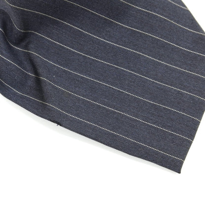 [Used] Luciano Barbera Striped 3-fold Silk Tie Navy Grey [GRY] [S/S/A/W] [Condition Rank C] [Men&