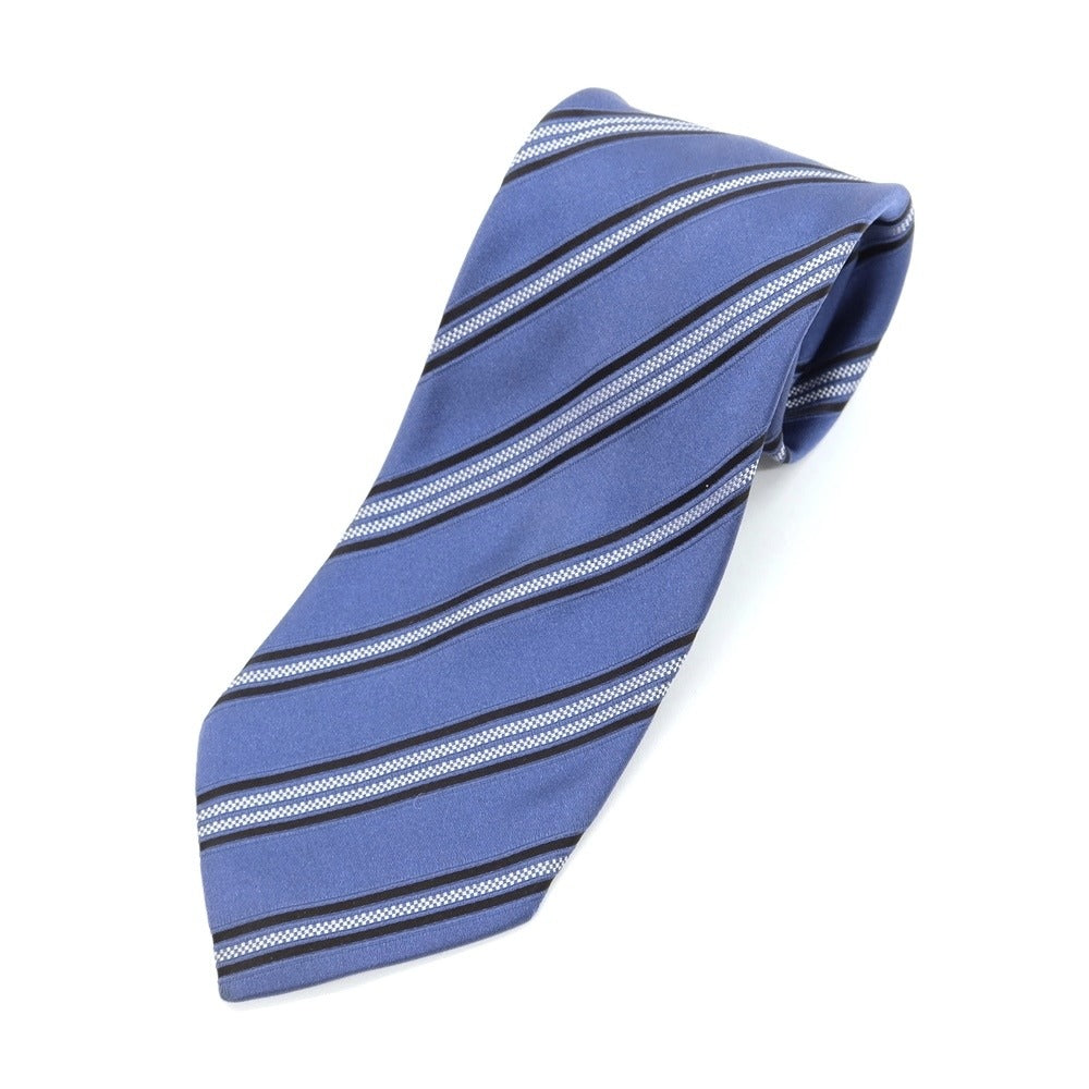 [Used] Stefano Bigi Striped Tri-Fold Silk Tie Dark Blue [BLU] [S/S/A/W] [Condition Rank D] [Men&