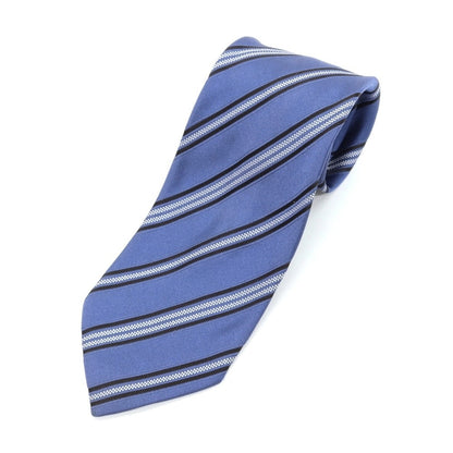 [Used] Stefano Bigi Striped Tri-Fold Silk Tie Dark Blue [BLU] [S/S/A/W] [Condition Rank D] [Men&