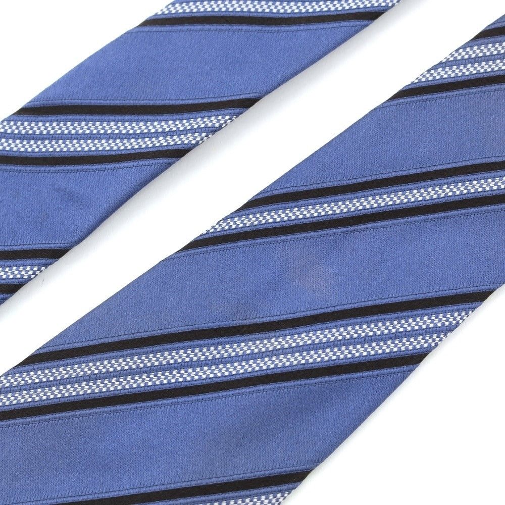 [Used] Stefano Bigi Striped Tri-Fold Silk Tie Dark Blue [BLU] [S/S/A/W] [Condition Rank D] [Men&