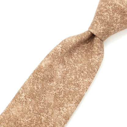 [Used] ISAIA Spotted Print Tri-Fold Wool Silk Tie Brown Beige [BRW] [A/W] [Condition Rank A] [Men&