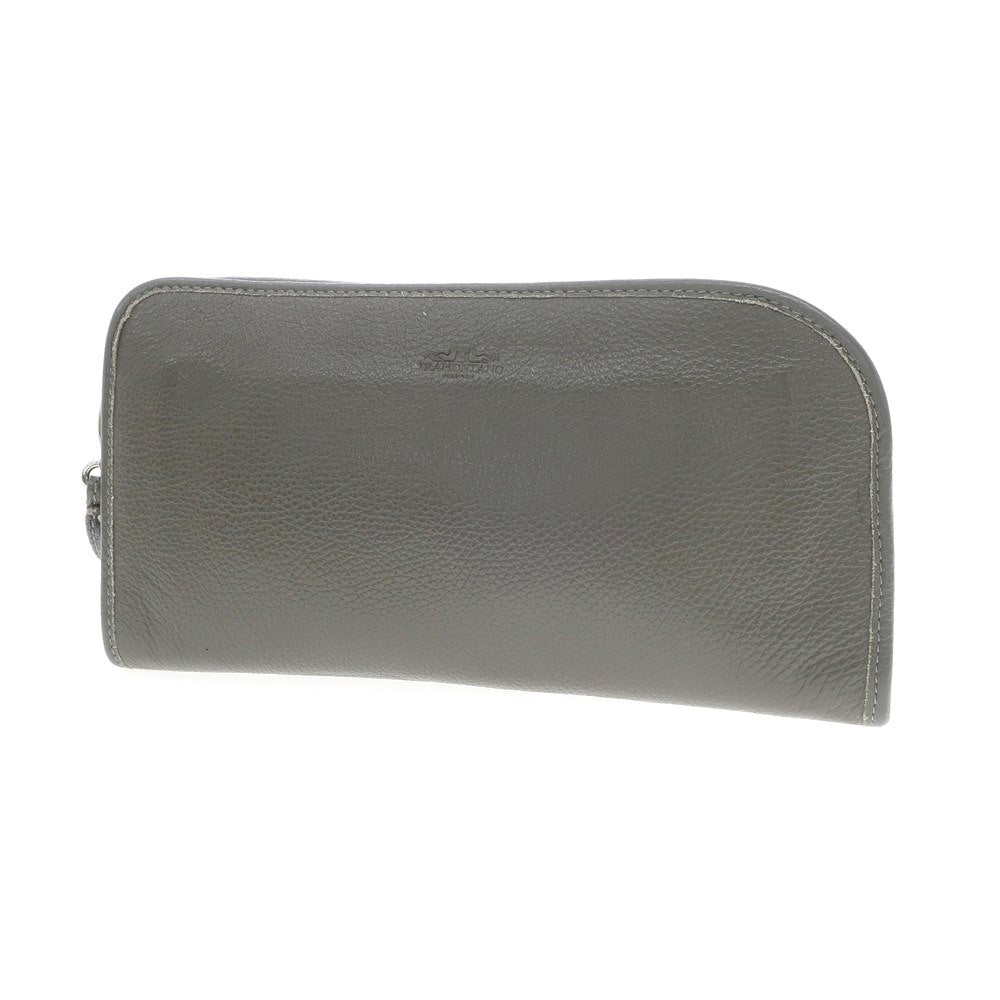 [Used] TRAMONTANO Grained Leather Clutch Bag Grey [W29xH15] [GRY] [S/S/A/W] [Condition Rank B] ​​[Men&