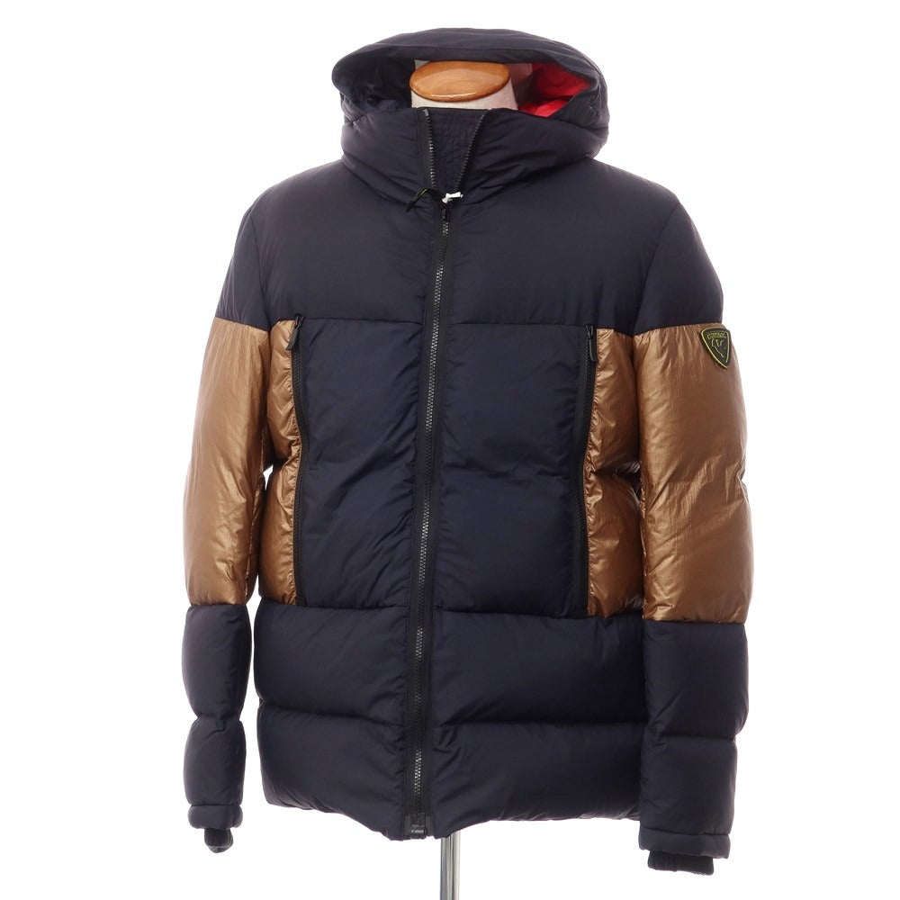【中古】【未使用】ロシニョール Rossignol ナイロン ダウンジャケット ブルゾン ネイビーxブラウン【サイズM】【NVY】【A/W】【状態ランクS】【メンズ】【769073】
