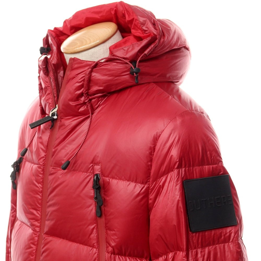【中古】【未使用】アウトヒア OUTHERE ナイロン フーデッド ダウンジャケット ブルゾン レッド【サイズS】【RED】【A/W】【状態ランクS】【メンズ】【769073】