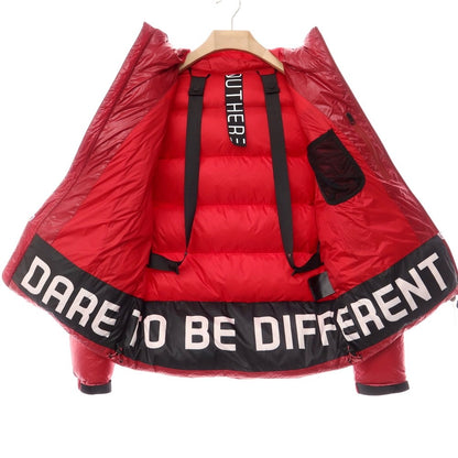 [Used] [Unused] OUTHERE Nylon Hooded Down Jacket Blouson Red [Size S] [RED] [A/W] [Condition Rank S] [Men&