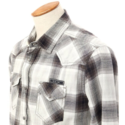 【中古】ディーゼル DIESEL カジュアルシャツ
 ライトグレーxブラック【サイズM】【GRY】【S/S/A/W】【状態ランクA】【メンズ】
【769673】 DPD