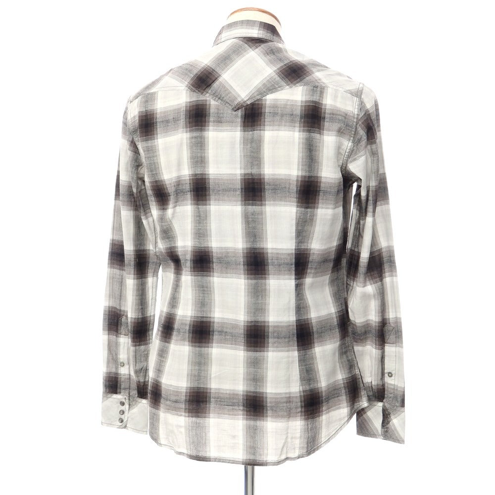 【中古】ディーゼル DIESEL カジュアルシャツ
 ライトグレーxブラック【サイズM】【GRY】【S/S/A/W】【状態ランクA】【メンズ】
【769673】 DPD