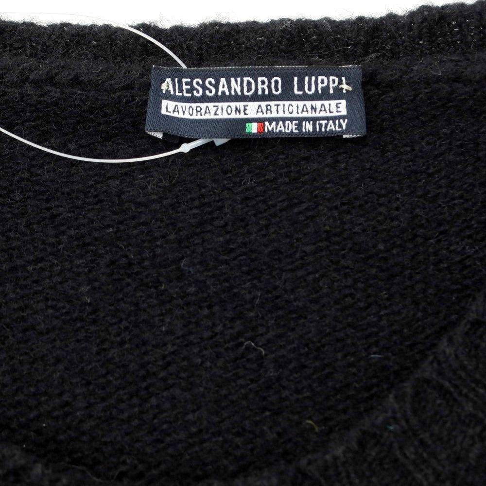 [Used] Alessandro Luppi Mid-gauge wool crew neck knit Black [Size 52] [BLK] [A/W] [Condition Rank C] [Men&