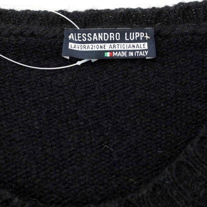 [Used] Alessandro Luppi Mid-gauge wool crew neck knit Black [Size 52] [BLK] [A/W] [Condition Rank C] [Men&