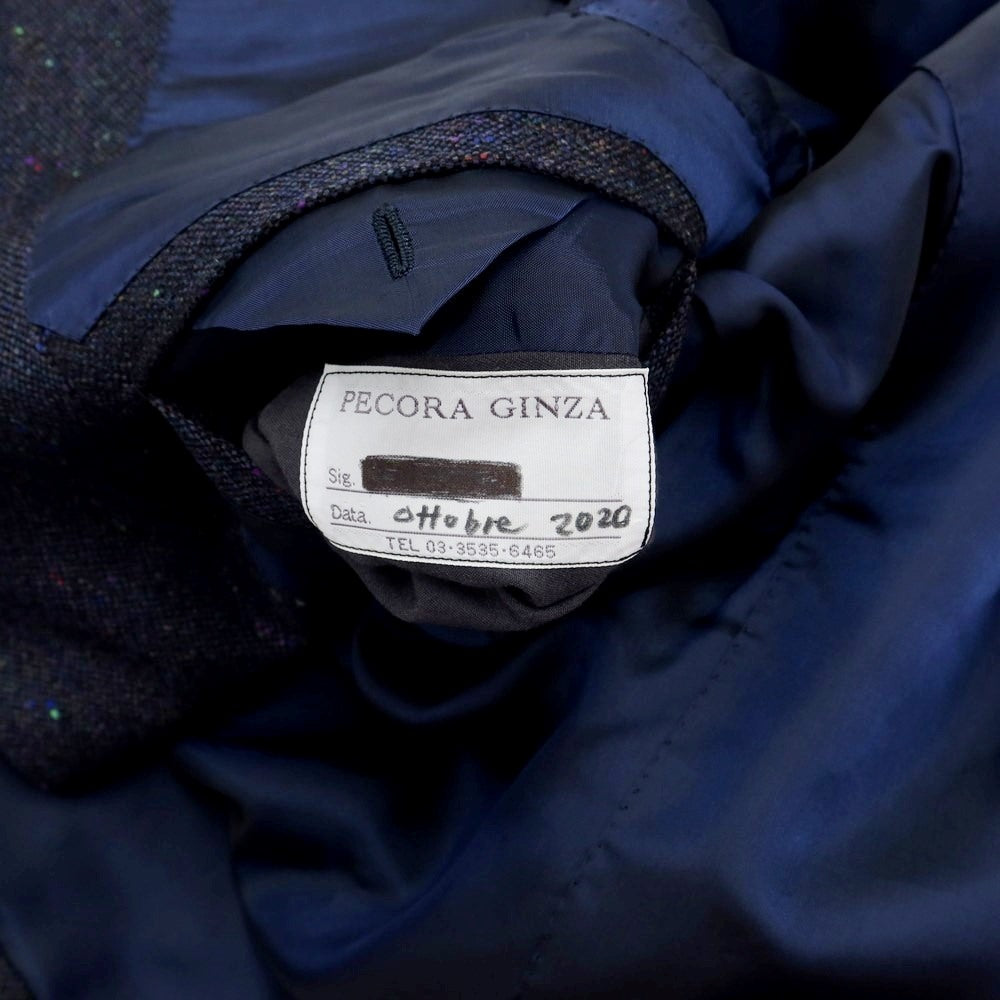 【中古】ペコラ 銀座 PECORA GINZA ツイード 3ピース 3つボタンスーツ ミックスネイビー【サイズ表記なし（M位）】【NVY】【A/W】【状態ランクA】【メンズ】【769069】
[CPD]