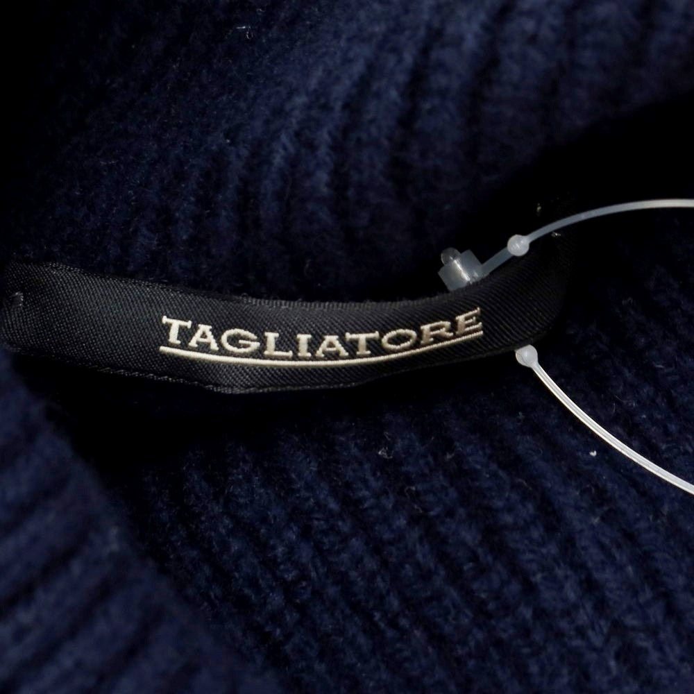 [Used] TAGLIATORE mid-gauge wool cable knit turtleneck knit navy [size 46] [navy] [A/W] [condition rank C] [men&