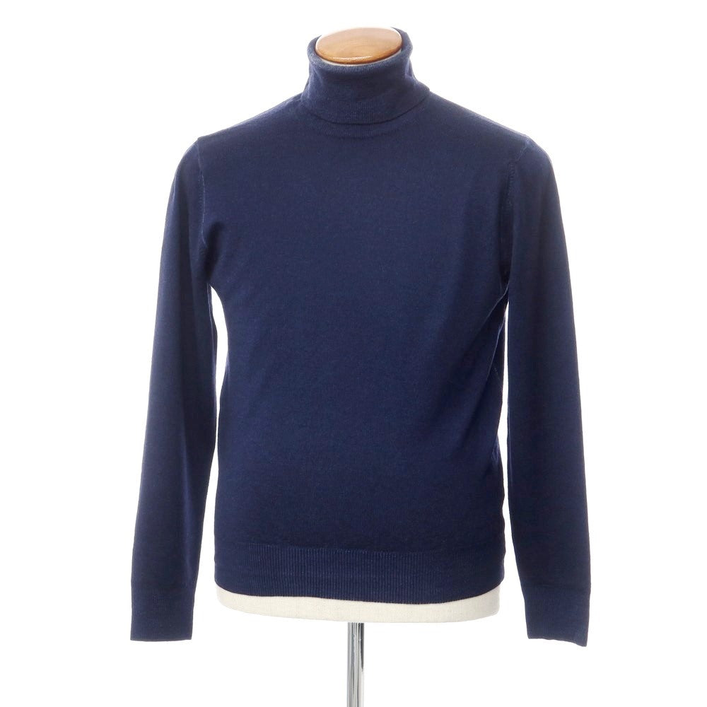 【中古】ビームスエフ BEAMS F ハイゲージウール タートルネックニット ネイビー【サイズ48】【NVY】【A/W】【状態ランクC】【メンズ】【768774】