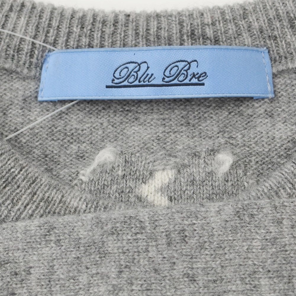 [Used] Blu Bre wool cashmere crew neck knit, grey [Size S] [GRY] [A/W] [Condition Rank B] ​​[Men&