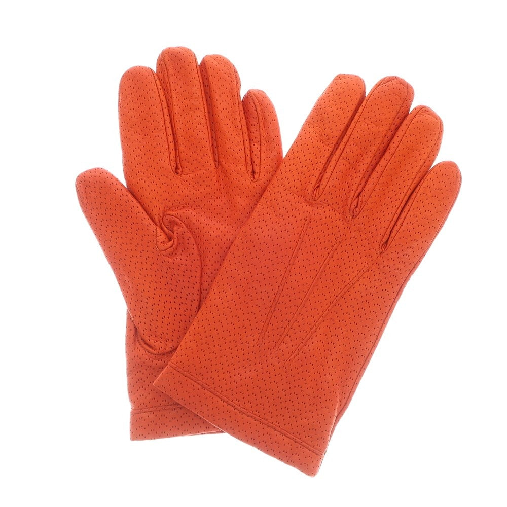 [Used] CARIDEI Perforated Leather Cashmere Lining Gloves Orange [Size 8] [ORG] [A/W] [Condition Rank B] ​​[Men&
