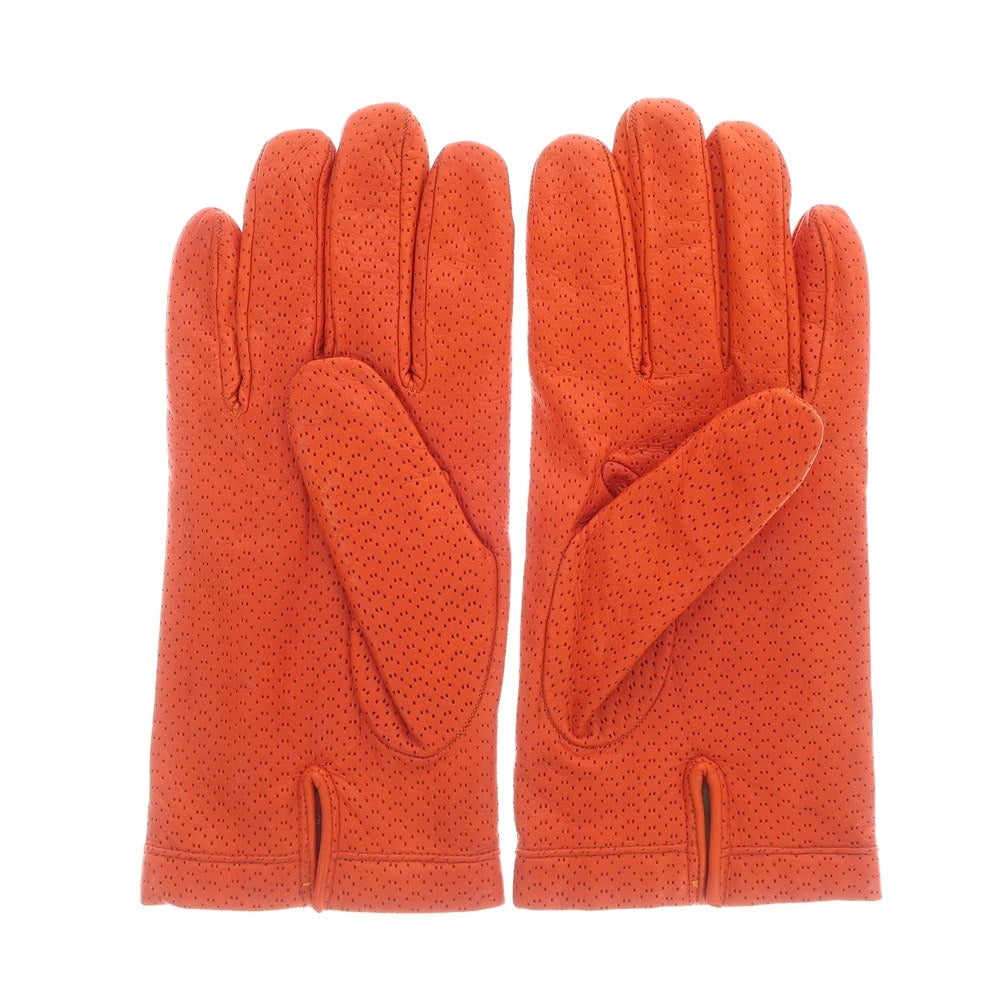 [Used] CARIDEI Perforated Leather Cashmere Lining Gloves Orange [Size 8] [ORG] [A/W] [Condition Rank B] ​​[Men&