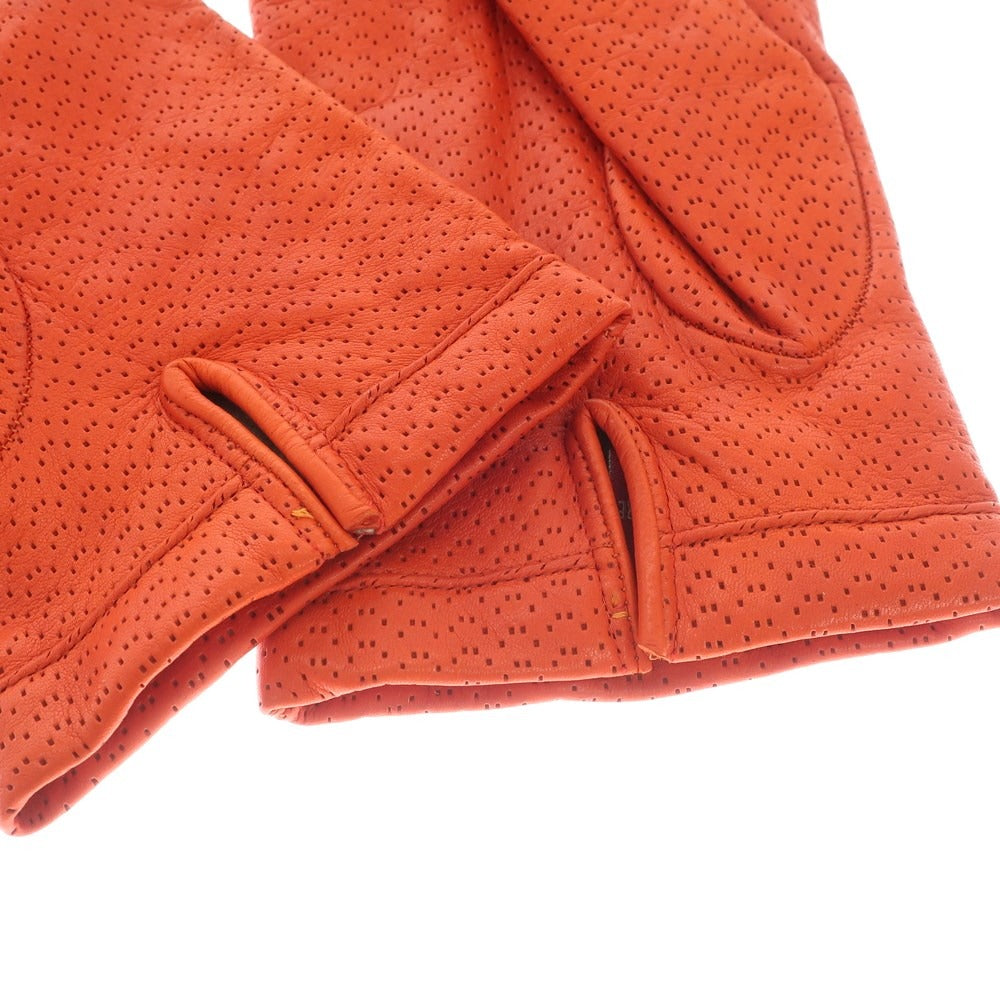 [Used] CARIDEI Perforated Leather Cashmere Lining Gloves Orange [Size 8] [ORG] [A/W] [Condition Rank B] ​​[Men&