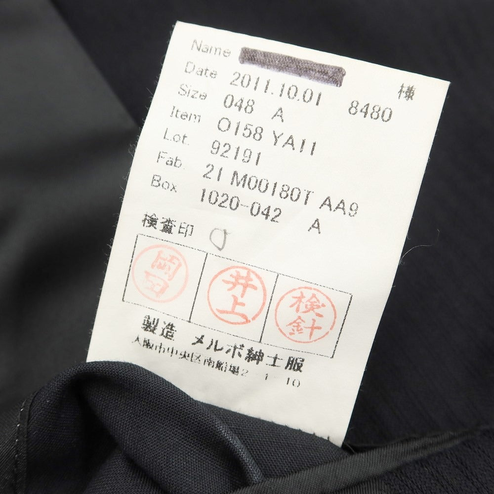 [Used] Azabu tailor wool silk 3B suit set up black [size 48/85] [BLK] [S/S] [Condition rank D] [Men&