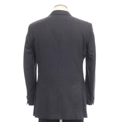 [Used] azabu tailor wool stripe 3B suit set up dark grey x white [size 48/85] [GRY] [A/W] [Condition rank D] [Men&