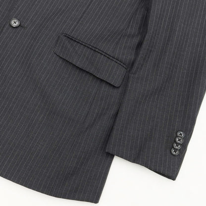 [Used] azabu tailor wool stripe 3B suit set up dark grey x white [size 48/85] [GRY] [A/W] [Condition rank D] [Men&