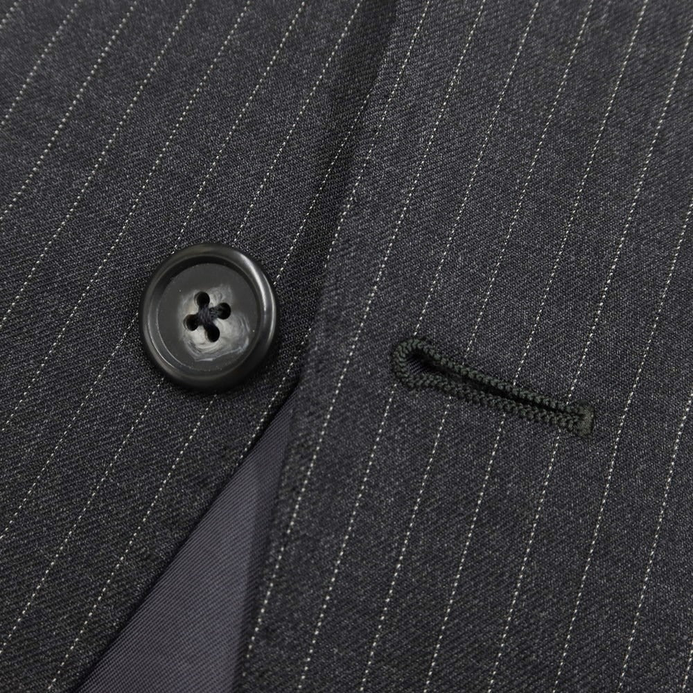 [Used] azabu tailor wool stripe 3B suit set up dark grey x white [size 48/85] [GRY] [A/W] [Condition rank D] [Men&