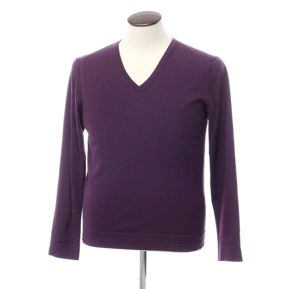 [Used] JOSEPH HOMME High Gauge Wool V-Neck Knit Purple [Size 50] [PUP] [A/W] [Condition Rank B] ​​[Men&