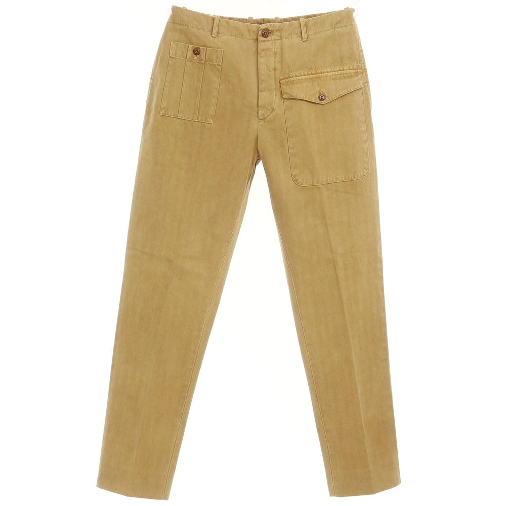 [Used] GTA Herringbone Cotton Bush Slacks Pants, Camel Color [Size 48] [BEI] [S/S/A/W] [Condition Rank B] ​​[Men&