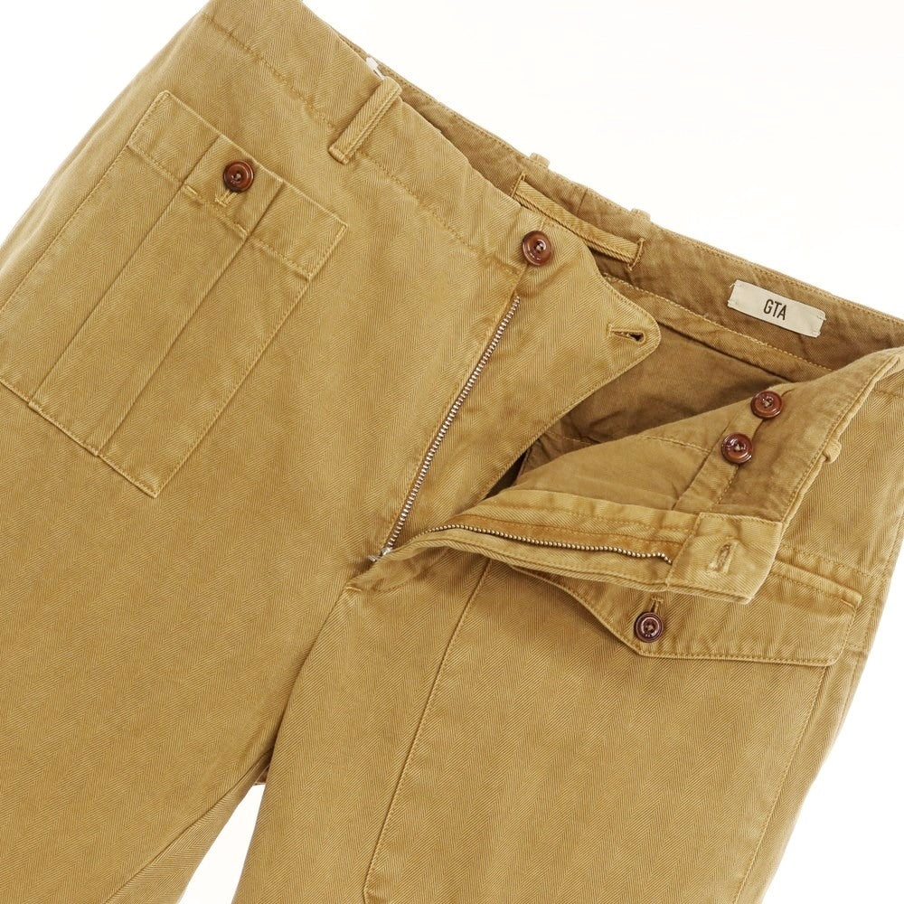 [Used] GTA Herringbone Cotton Bush Slacks Pants, Camel Color [Size 48] [BEI] [S/S/A/W] [Condition Rank B] ​​[Men&