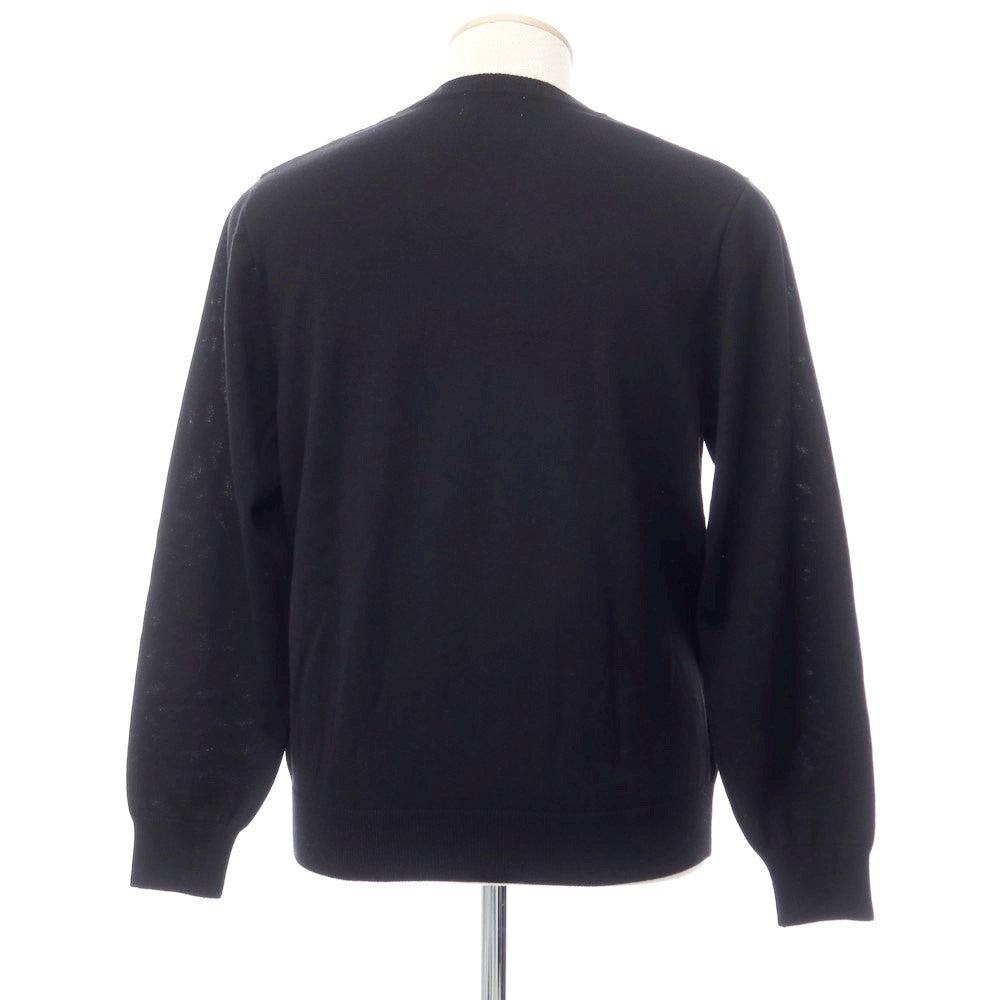 [Used] EDIFICE High Gauge Wool V-neck Knit Black [Size 44] [BLK] [A/W] [Condition Rank B] ​​[Men&