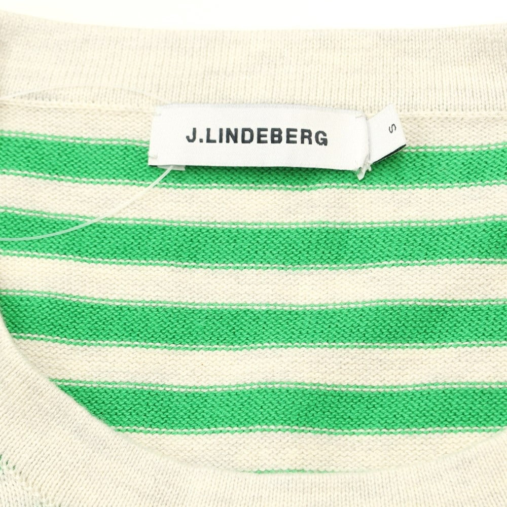 中古】ジェイリンドバーグ J.LINDEBERG コットン ボーダー クルー