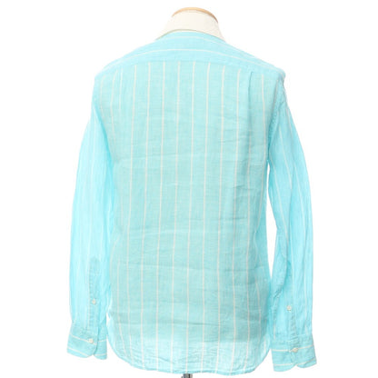 [Used] ORIAN Linen Striped Pullover Shirt Mint Blue x White [Size S] [BLU] [S/S] [Condition Rank C] [Men&